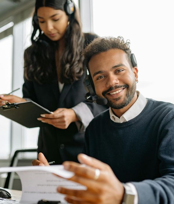 Professional customer support team ready to assist clients